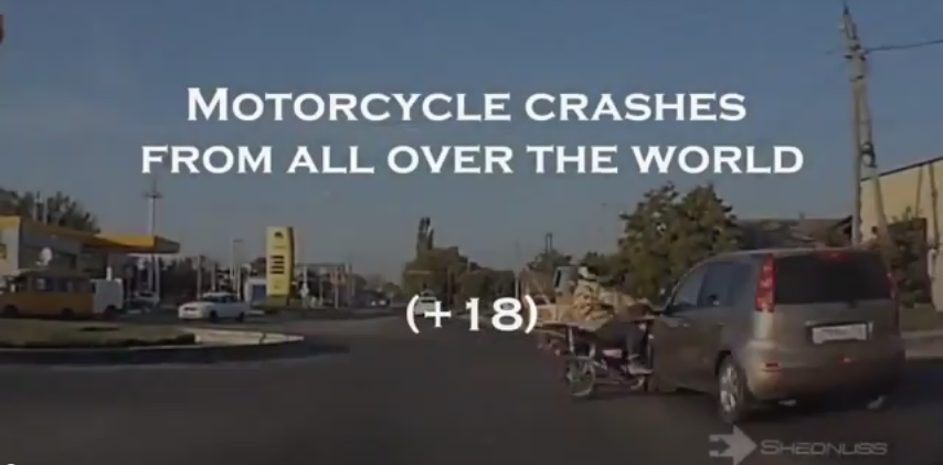 Аварии мотоциклов со всего мира (16+) 